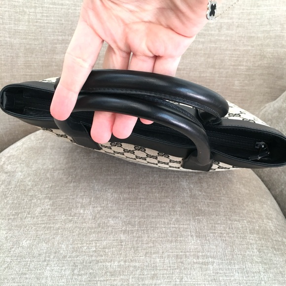 Authentic Gucci black grey monogram canvas tote bag - Picture 12 of 16